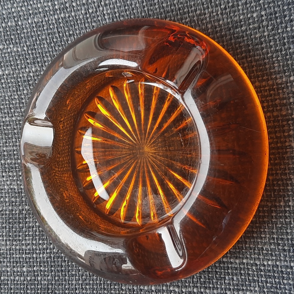 deep amber ashtray